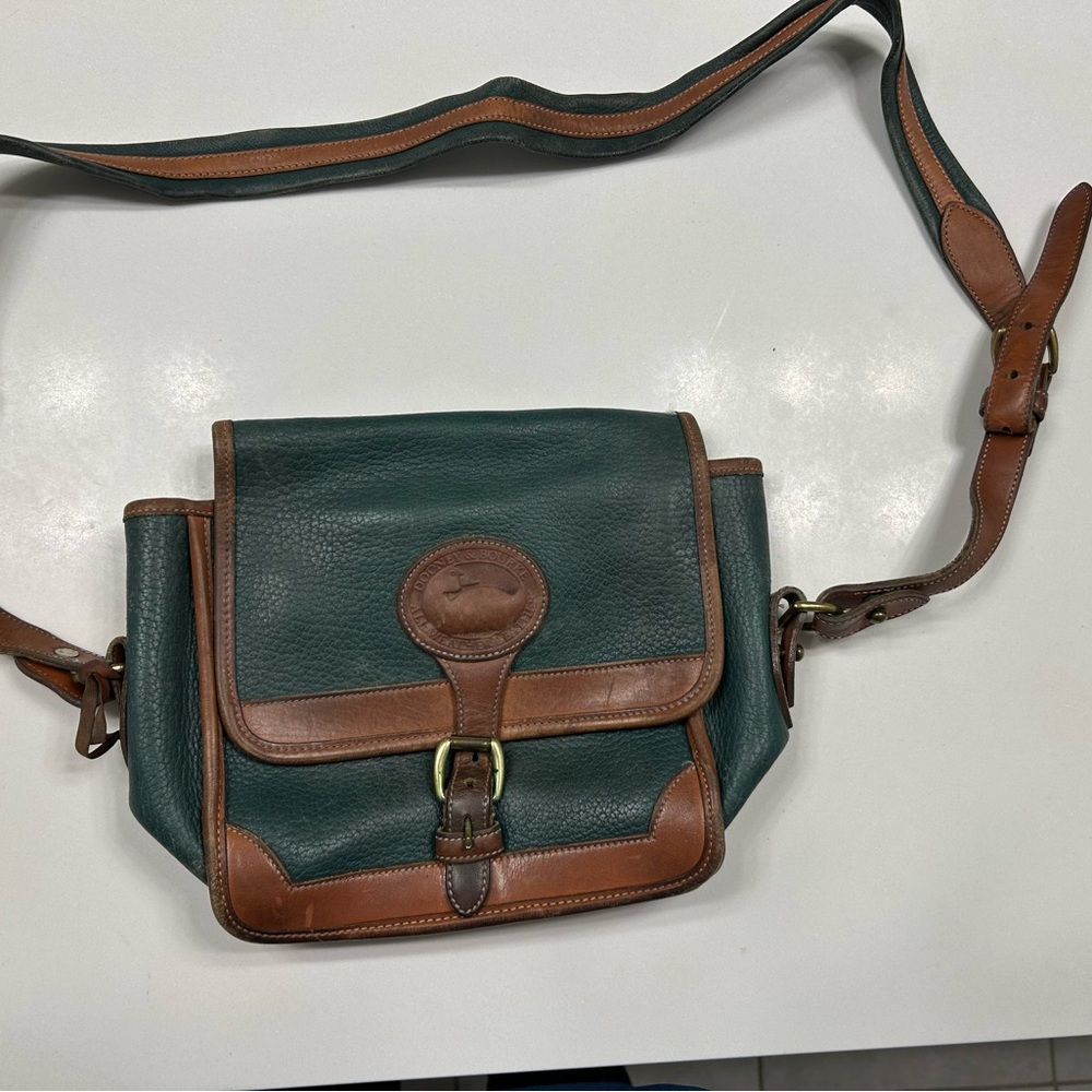 Dooney & Bourke Green and Brown Leather Woman’s Bag